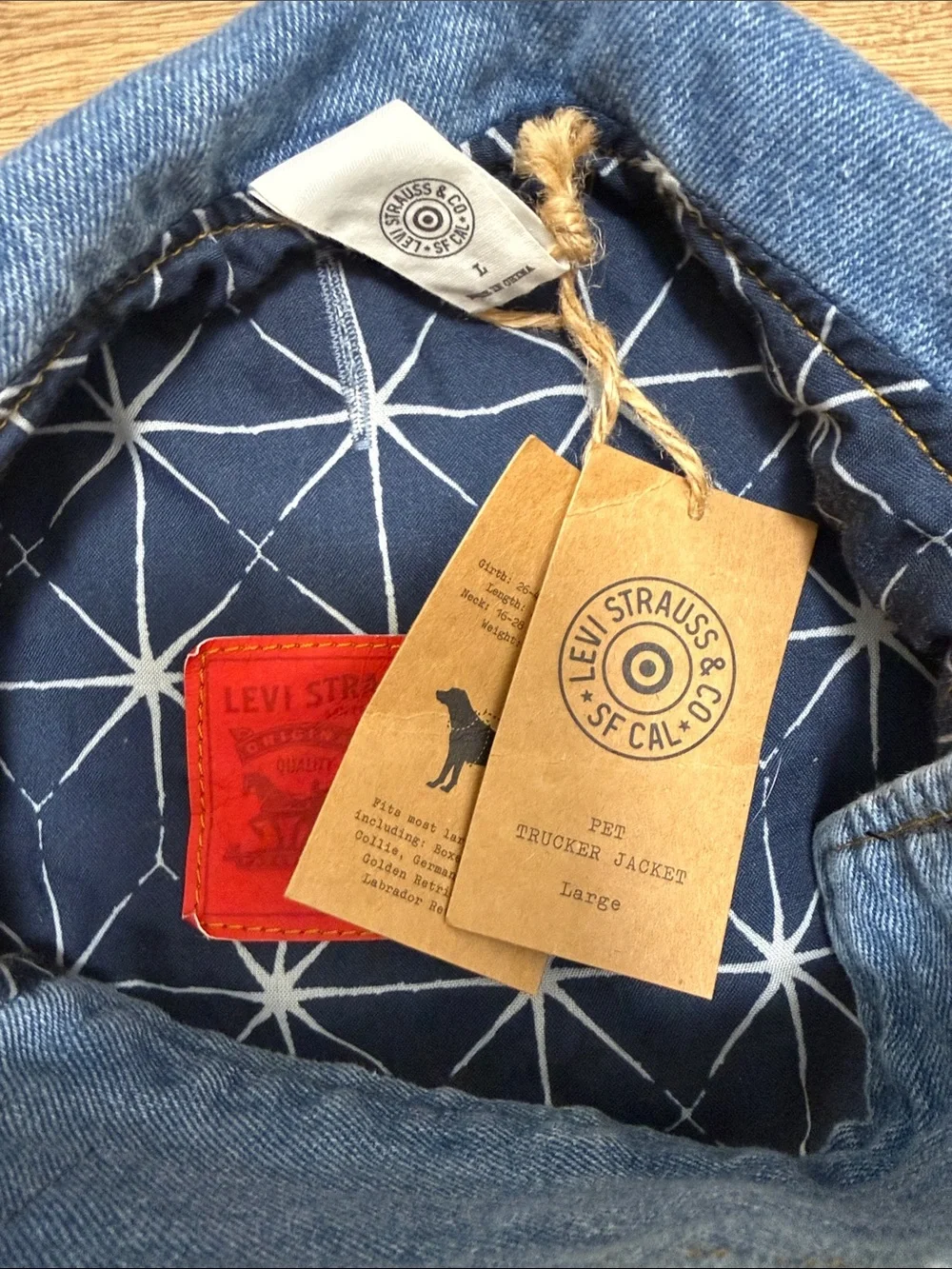 Levi's Blue Denim dog 🐕  jacket